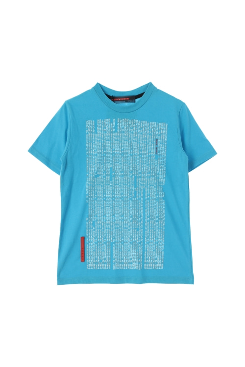 프라다.st (Woman - S) [미사용품] 폴리 로고 크루넥 반팔 티셔츠