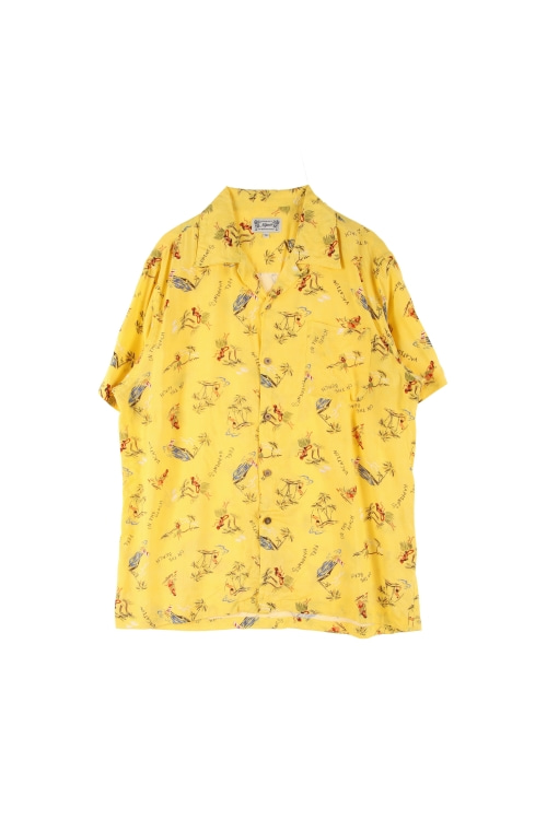JAPAN (Man - M) 원포켓 하와이안 패턴 반팔 셔츠