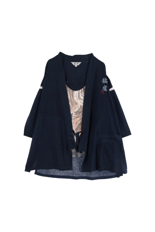 JAPAN (Man - L) 코튼 프린팅 스트랩 자켓