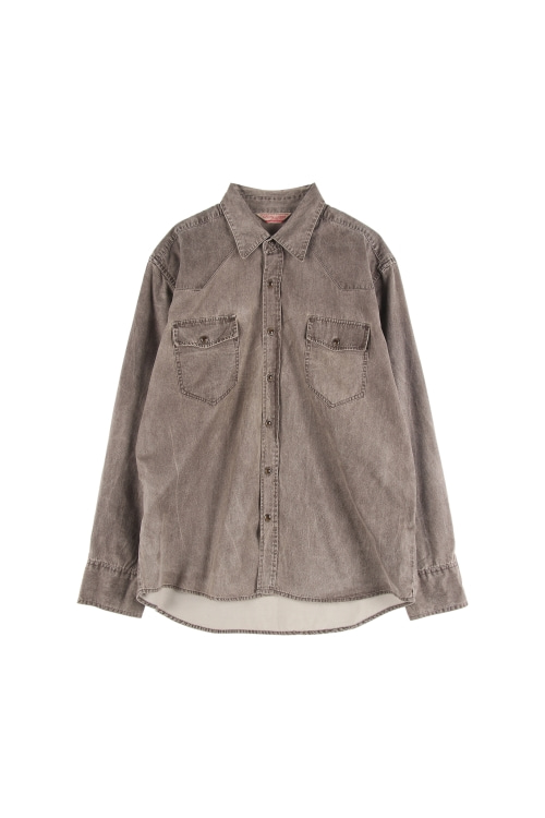 JAPAN (Man - L) 폴리 코튼 투포켓 워싱 긴팔 셔츠