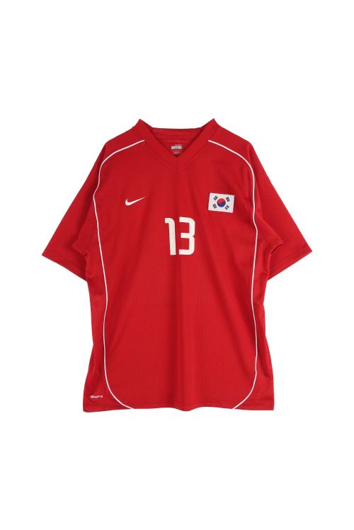 나이키 (Man - L) 폴리 자수 스우시 로고 드라이핏 KOREA 13 브이넥 반팔 티셔츠
