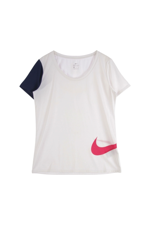 나이키 (Woman - XL) 폴리 빅스우시 로고 드라이핏 반팔 티셔츠