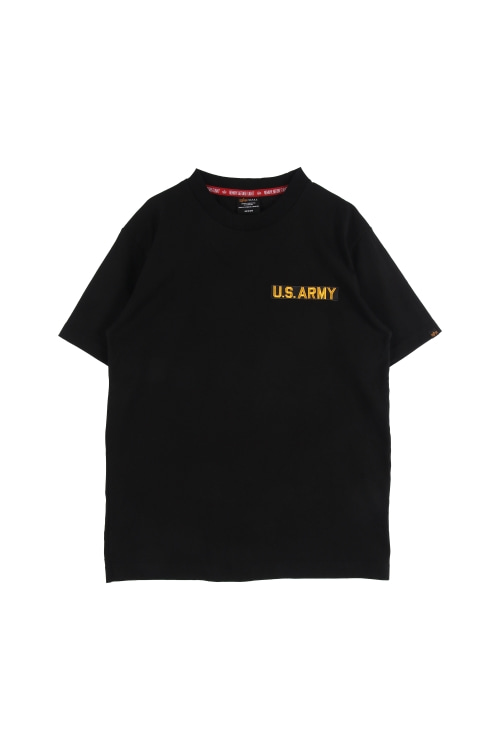 알파 인더스트리 (Man - M) 코튼 패치 로고 U.S. ARMY 크루넥 반팔 티셔츠