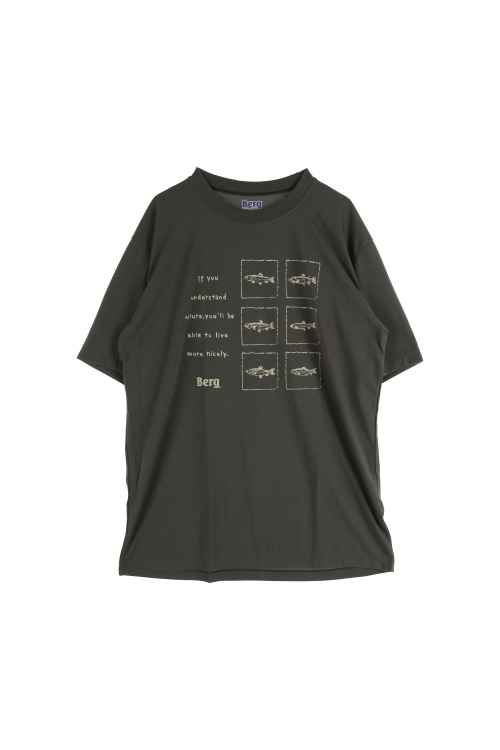 미즈노 (Man - L) [미사용품] 폴리 프린팅 크루넥 반팔 티셔츠