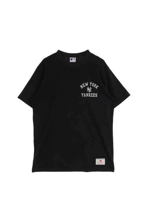 유니클로 x MLB (Man - L) 코튼 폴리 패치 로고 뉴욕 양키스 크루넥 반팔 티셔츠