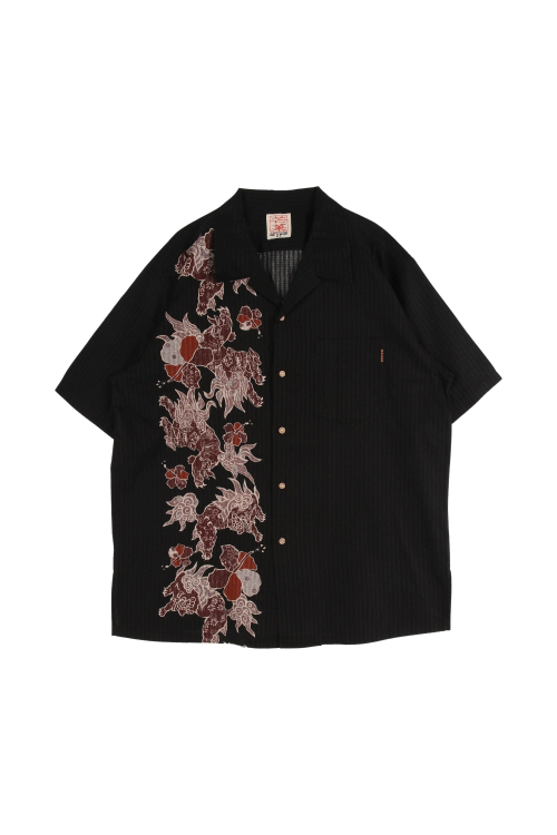JAPAN (Man - XL) 코튼 원 포켓 핀스트라이프 패턴 반팔 셔츠