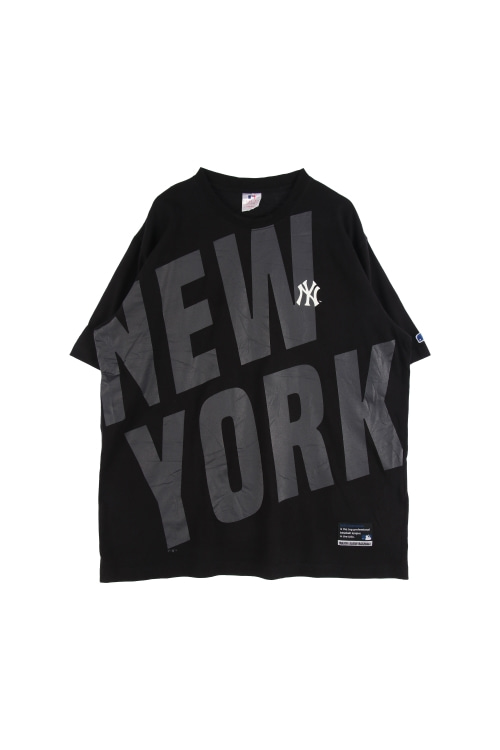 MLB (Man - 3XL) 코튼 자수 로고 뉴욕 양키스 크루넥 반팔 티셔츠
