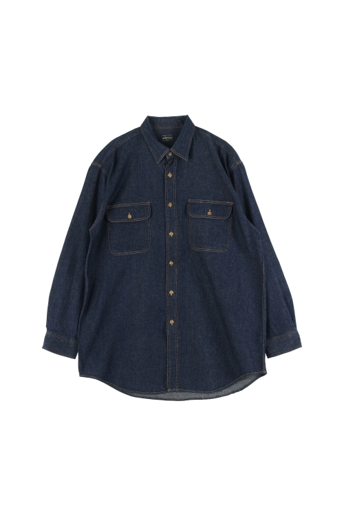 JAPAN (Man - XL) 코튼 투 포켓 긴팔 데님 셔츠