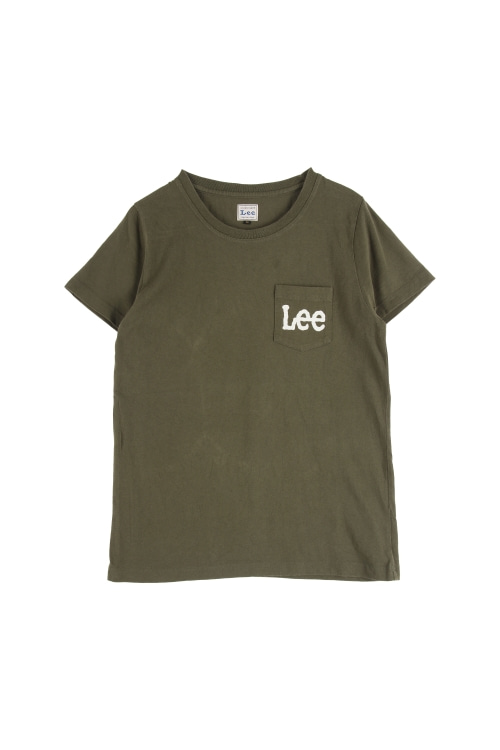 리 (Woman - M) 코튼 로고 원 포켓 크루넥 반팔 티셔츠