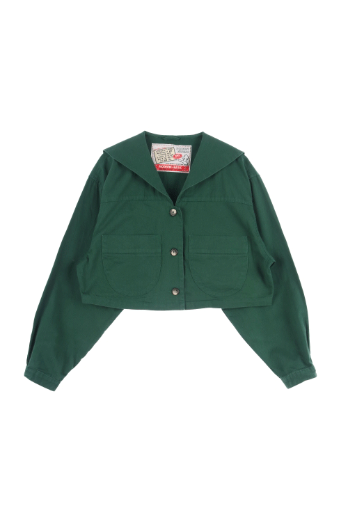 JAPAN (Woman - M) 코튼 세일러 카라 크롭 셔츠 자켓