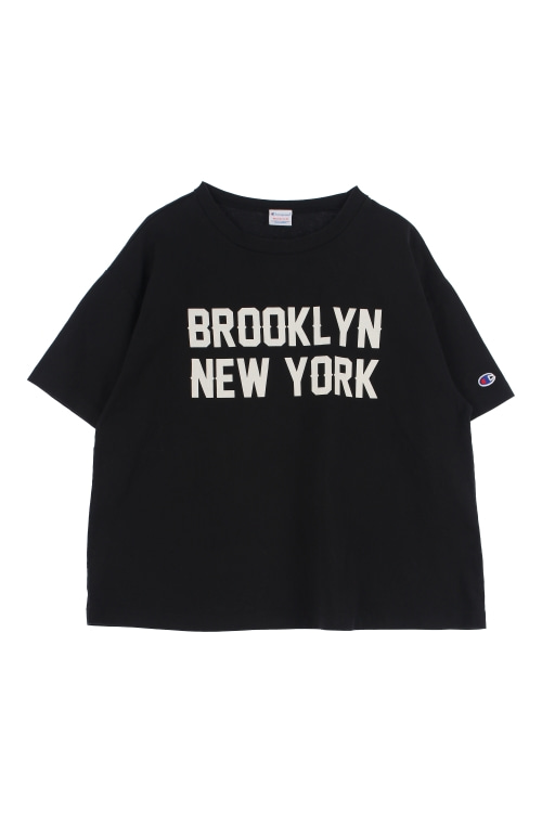 챔피온 (Woman - M) 코튼 로고 브루클린 뉴욕 크루넥 반팔 티셔츠