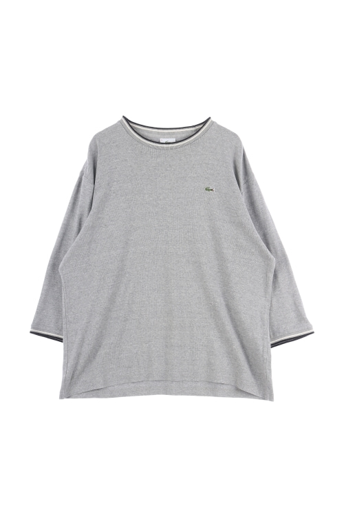 라코스테 (Woman - XL) 코튼 크록 로고 크루넥 티셔츠