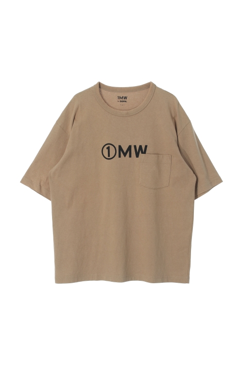 1MW by 소프넷 x GU (Man - L) 코튼 패치 로고 크루넥 반팔 티셔츠