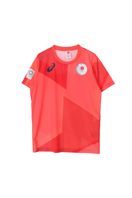 아식스 (Man - M) 폴리 로고 2020 도쿄 올림픽 JAPAN 크루넥 반팔 티셔츠
