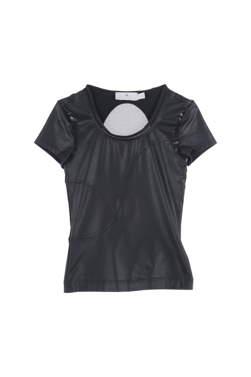 아디다스 x 스텔라 맥카트니 (Woman - M) 폴리 로고 메쉬 반팔 티셔츠