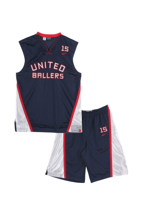나이키 (Man - XL) [SET] 2pcs 폴리 자수 스우시 로고 15 빈스 카터 농구 유니폼 민소매 티셔츠 &amp; 트레이닝 쇼츠