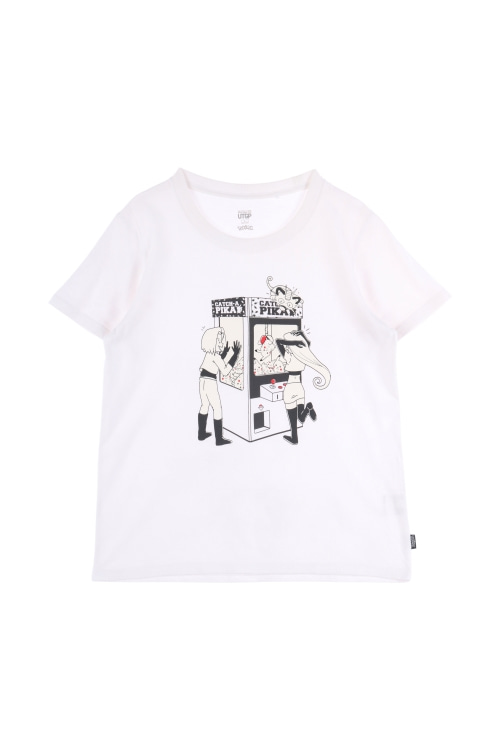 유니클로 x 포켓몬 (Woman - L) 코튼 로고 프린팅 크루넥 반팔 티셔츠