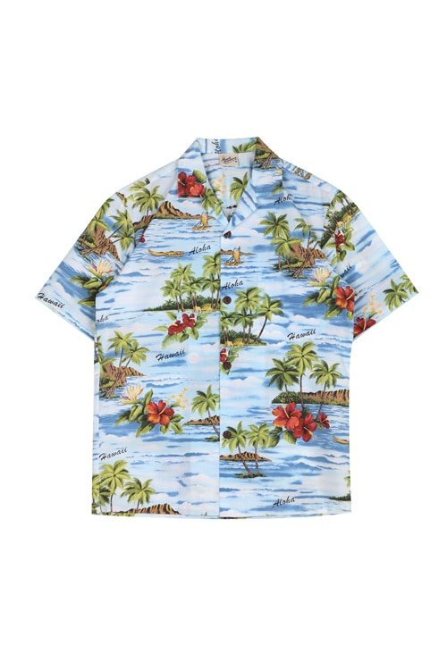 로얄 하와이안 크리에이션스 폴리 하와이안 패턴 포켓 반팔 셔츠 (Man - S)