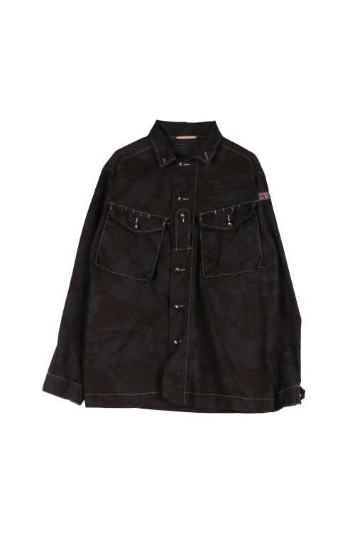 JAPAN 투포켓 패턴 스티치 유니언잭 긴팔 셔츠 자켓 (Man - XL)