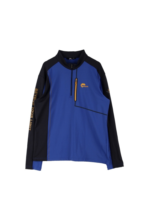 네파 (Man - XL) 나일론 로고 배색 반집업 하프넥 긴팔 티셔츠