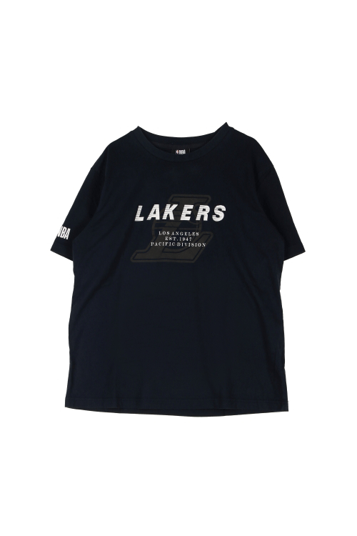 NBA (Man - XL) 코튼 로고 LA 레이커스 크루넥 반팔 티셔츠