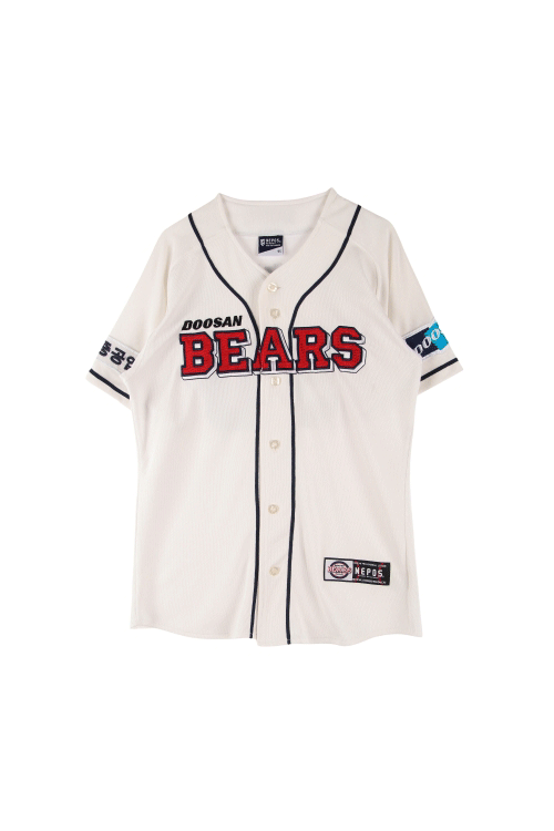 KOREA (Man - M) 폴리 두산 베어스 김현수 버튼 야구 유니폼 반팔 티셔츠