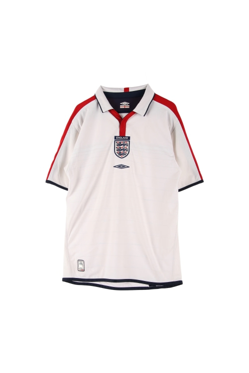 엄브로 (Man - S) 로고 잉글랜드 카라 축구 유니폼 반팔 티셔츠