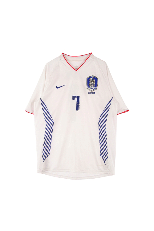 나이키 (Man - L) 폴리 스우시 코리아 박지성 브이넥 축구 유니폼 반팔 티셔츠