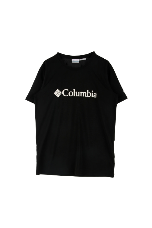 컬럼비아 (Woman - M) 폴리 빅로고 크루넥 반팔 티셔츠