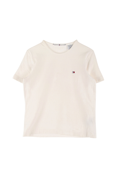 타미힐피거 (Woman - M) 코튼 플래그 크루넥 반팔 티셔츠
