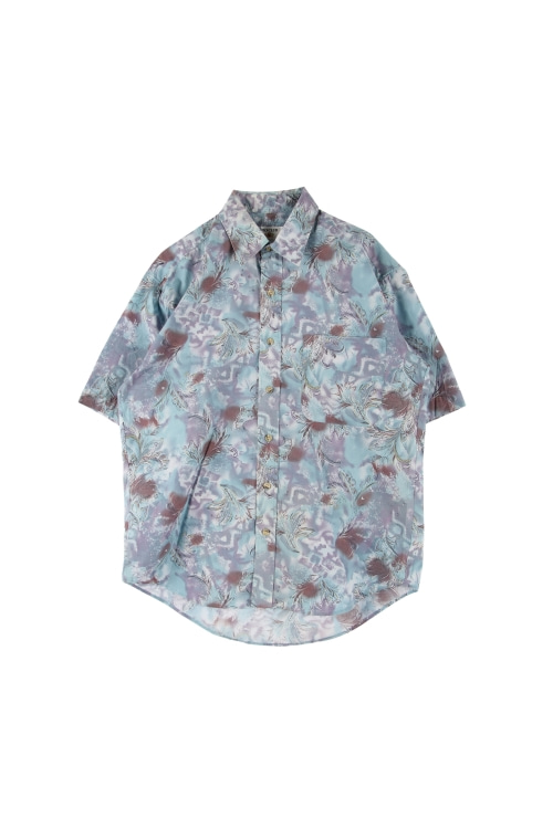 KOREA (Man - M) 코튼 원포켓 패턴 반팔 셔츠