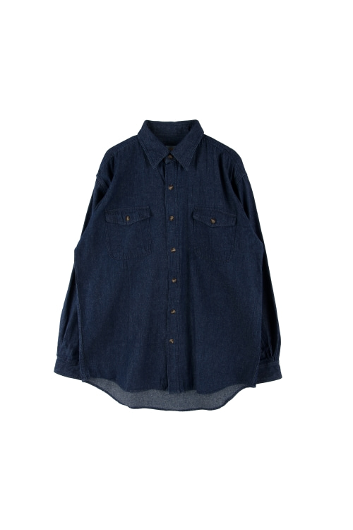 JAPAN (Man - L) 코튼 투포켓 데님 긴팔 셔츠