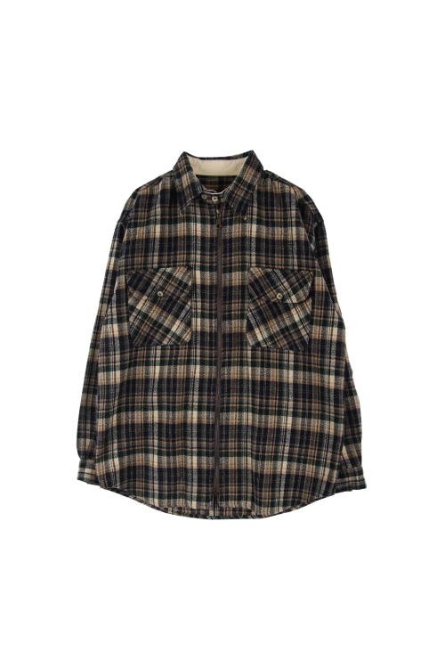 JAPAN (Man - L) 체크 집업 긴팔 셔츠 자켓