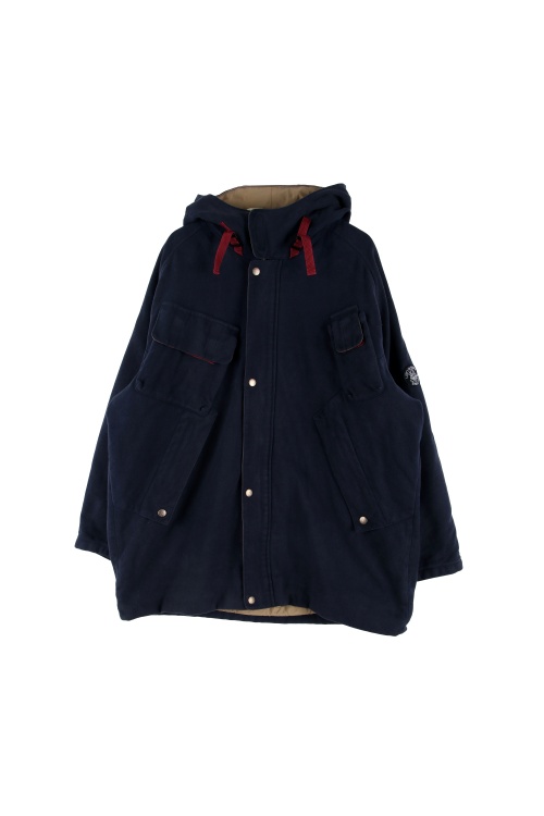 시나코바 (Man - XL) 코튼 로고 배색 버튼 후드집업 누빔 자켓