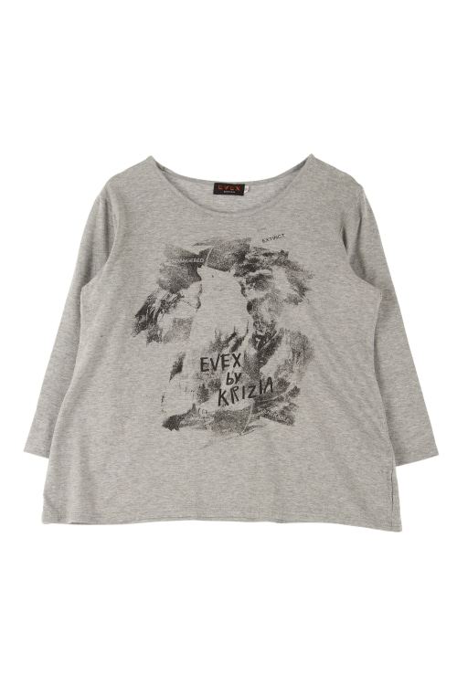 에벡스 by 크리지아 (Woman - L) 레이온 코튼 로고 프린팅 크루넥 크롭 티셔츠