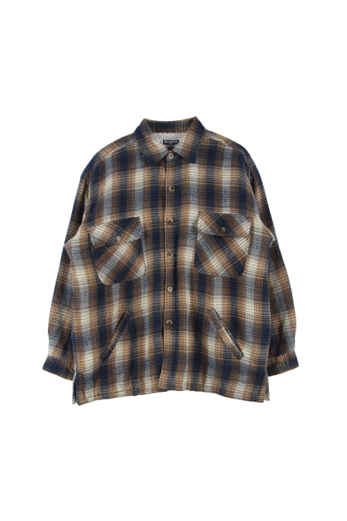 JAPAN (Man - L) 투포켓 체크 셰르파 긴팔 셔츠 자켓