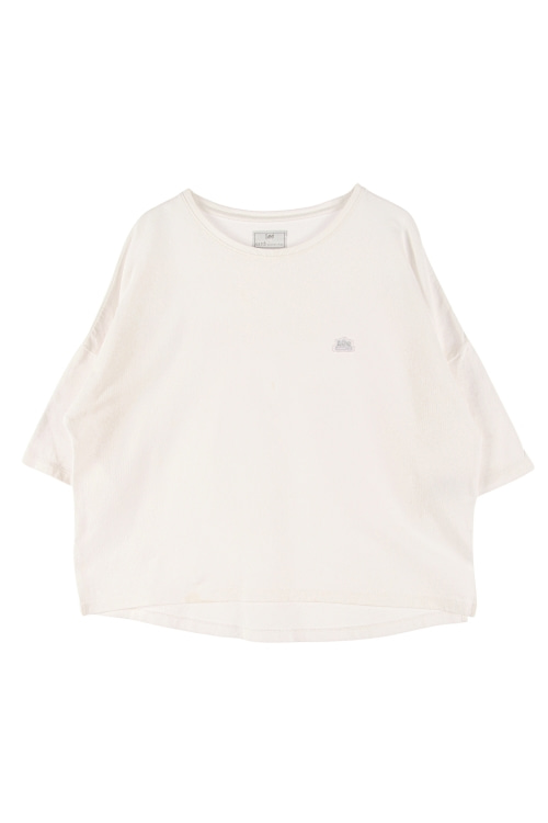 리 x 어스 뮤직 앤 이콜로지 (Woman - F) 코튼 로고 패치 크루넥 반팔 티셔츠