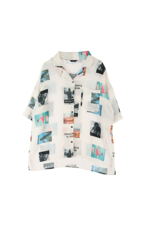 JAPAN (Woman - M) 폴리 원포켓 패턴 반팔 셔츠 블라우스