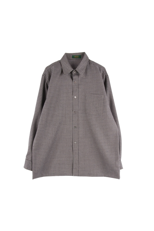 JAPAN (Man - L) 울 100% 원포켓 패턴 긴팔 셔츠