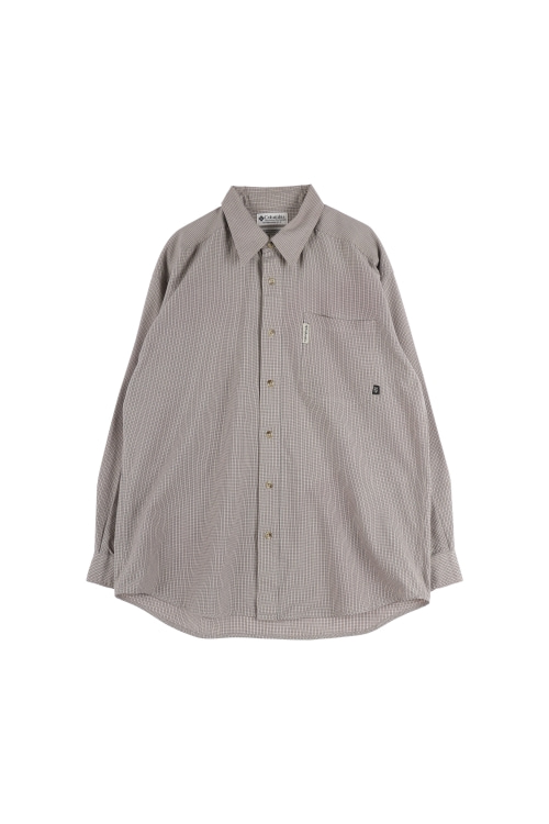 컬럼비아 (Man - L) 폴리 로고 원포켓 패턴 긴팔 셔츠
