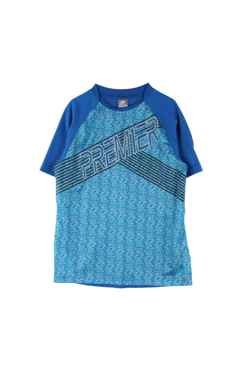 나이키 (Woman - XL) 폴리 스우시 배색 패턴 크루넥 반팔 티셔츠