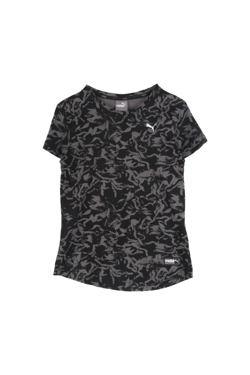 퓨마 (Woman - S) 코튼 로고 패턴 크루넥 반팔 티셔츠