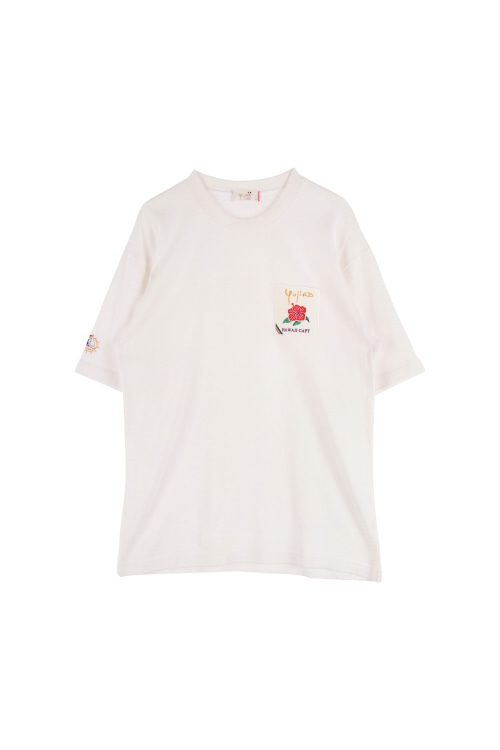 JAPAN (Man - M) 코튼 자수 크루넥 반팔 티셔츠
