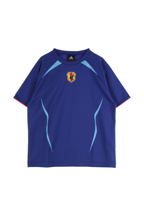 아디다스 (Man - L) 폴리 로고 JFA 배색 크루넥 반팔 티셔츠