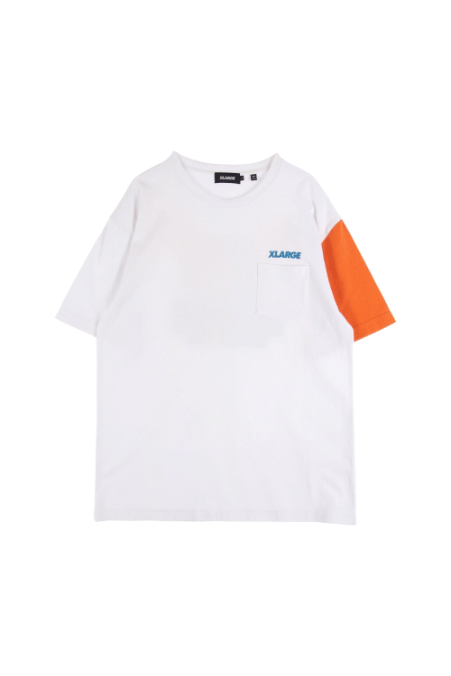 엑스라지 x 썸머 워즈 (Man - L) 빅로고 원포켓 배색 프린팅 크루넥 반팔 티셔츠