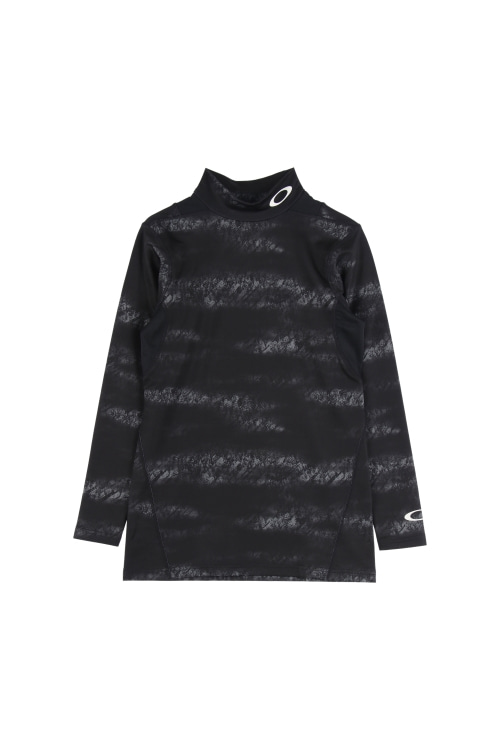 오클리 (Woman - M) 폴리 로고 패턴 하프넥 긴팔 티셔츠