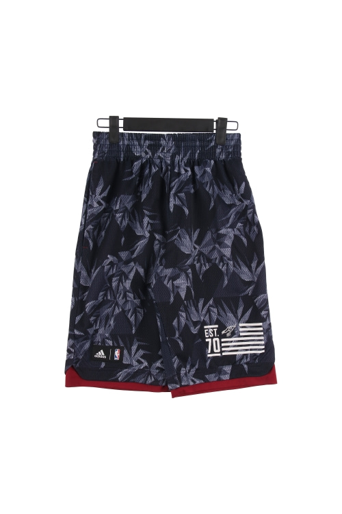 아디다스 x NBA (Man - S) 폴리 로고 배색 패턴 트레이닝 쇼츠