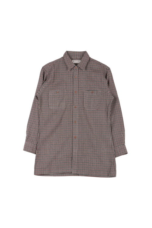 JAPAN (Man - L) 울 혼방 투포켓 체크 긴팔 셔츠