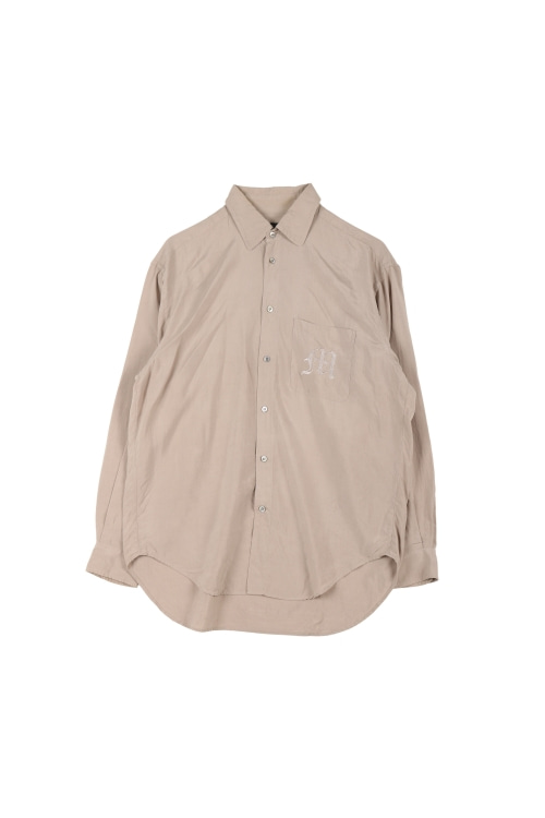 JAPAN (Man - L) 실크 100% 원포켓 자수 긴팔 셔츠