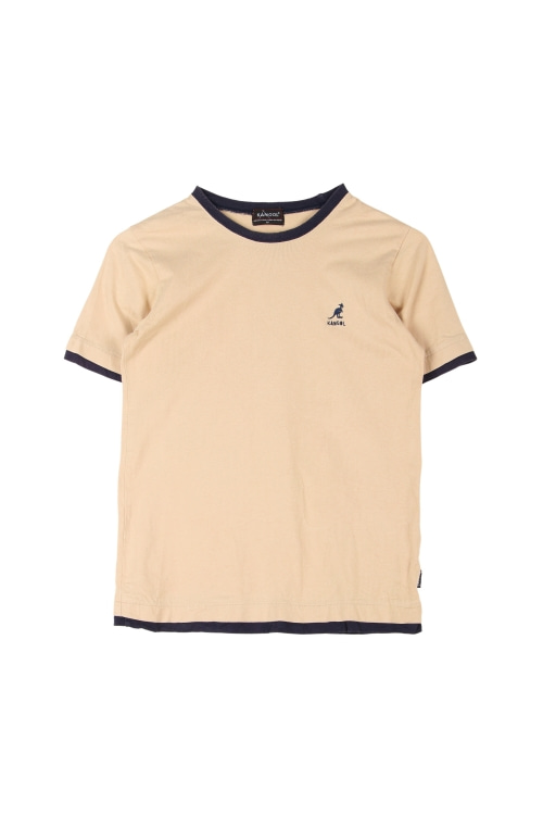 캉골 (Woman - M) 코튼 로고 배색 크루넥 반팔 티셔츠